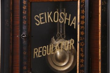 アンティーク雑貨　和製アンティーク　SEIKOSHA(精工舎、セイコー)　ゼンマイ式　八角柱時計(掛時計、振り子時計)