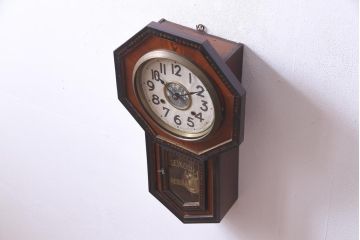 アンティーク雑貨　和製アンティーク　SEIKOSHA(精工舎、セイコー)　ゼンマイ式　八角柱時計(掛時計、振り子時計)