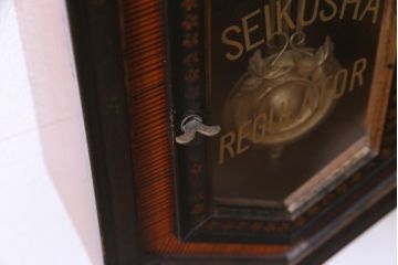 アンティーク雑貨　和製アンティーク　SEIKOSHA(精工舎、セイコー)　ゼンマイ式　八角柱時計(掛時計、振り子時計)