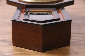 アンティーク雑貨　和製アンティーク　SEIKOSHA(精工舎、セイコー)　ゼンマイ式　八角柱時計(掛時計、振り子時計)
