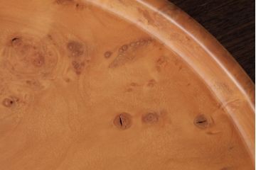 昭和中期　楓材鳥眼杢　美しい杢目と木肌のくりぬき盆(刳り貫き盆、トレー)