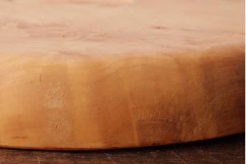 昭和中期　楓材鳥眼杢　美しい杢目と木肌のくりぬき盆(刳り貫き盆、トレー)