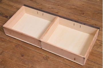 ラフジュ工房オリジナル　リメイク　古い書院戸を活用した引き出し付きガラス戸棚(収納棚、組子)