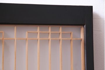 ラフジュ工房オリジナル　リメイク　古い書院戸を活用した引き出し付きガラス戸棚(収納棚、組子)