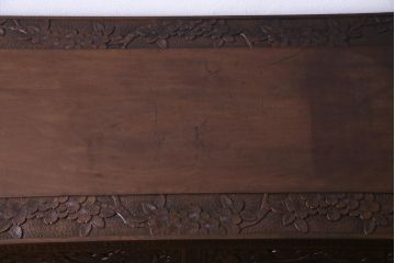 中古美品　ビンテージ　伝統工芸軽井沢彫り　意匠が凝らされたチェスト(箪笥、タンス)