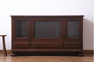 中古　松本民芸家具　C-�U型サイドボード(リビングボード、キャビネット)(定価約60万5千円)(1)