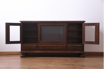 中古　松本民芸家具　C-�U型サイドボード(リビングボード、キャビネット)(定価約60万5千円)(1)