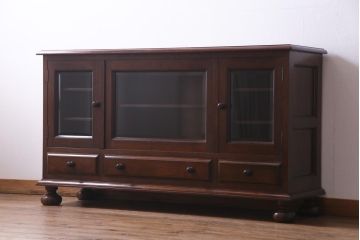 中古　松本民芸家具　C-�U型サイドボード(リビングボード、キャビネット)(定価約60万5千円)(1)
