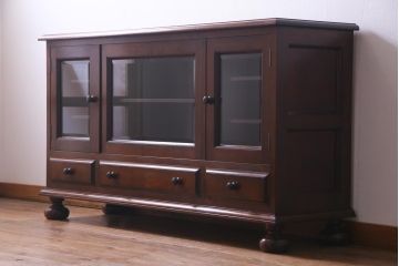 中古　松本民芸家具　C-�U型サイドボード(リビングボード、キャビネット)(定価約60万5千円)(1)