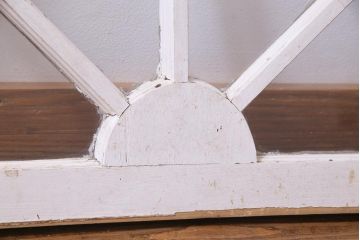 ジャンク品　フランスアンティーク　お洒落なディスプレイにも使えるアーチウィンドウ(明り取り、窓)