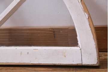 ジャンク品　フランスアンティーク　お洒落なディスプレイにも使えるアーチウィンドウ(明り取り、窓)