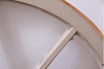 ジャンク品　フランスアンティーク　お洒落なディスプレイにも使えるアーチウィンドウ(明り取り、窓)