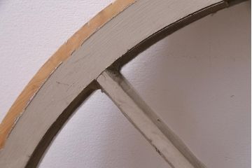 ジャンク品　フランスアンティーク　お洒落なディスプレイにも使えるアーチウィンドウ(明り取り、窓)