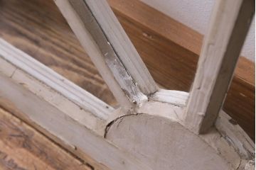 ジャンク品　フランスアンティーク　お洒落なディスプレイにも使えるアーチウィンドウ(明り取り、窓)