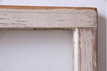 ジャンク品　フランスアンティーク　オリジナルペイント　シャビーな風合いがお洒落なガラス窓