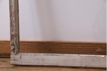 ジャンク品　フランスアンティーク　オリジナルペイント　シャビーな風合いがお洒落なガラス窓