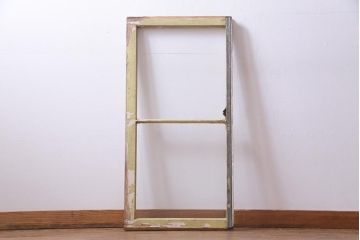 ジャンク品　フランスアンティーク　オリジナルペイント　シャビーな風合いがお洒落なガラス窓