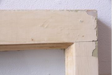 ジャンク品　フランスアンティーク　オリジナルペイント　薄型　シャビーな風合いがお洒落なガラス窓