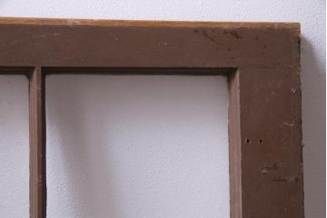 ジャンク品　フランスアンティーク　古いペイントの質感がシャビーなガラス窓