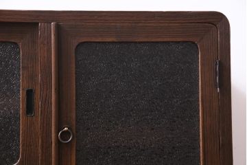 レトロ家具　昭和レトロ　桐材　丸みを帯びたフォルムのリメイクローボード(戸棚、テレビボード)