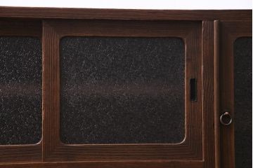 レトロ家具　昭和レトロ　桐材　丸みを帯びたフォルムのリメイクローボード(戸棚、テレビボード)