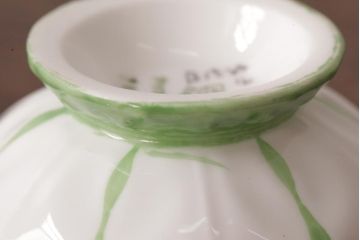 イギリスアンティーク　AYNSLEY(エインズレイ) バタフライ(蝶々)　グリーン　ティーセット(シュガーボウル、クリーマー)