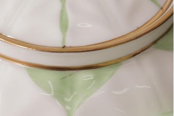 イギリスアンティーク　AYNSLEY(エインズレイ) バタフライ(蝶々)　グリーン　ティーセット(ティーポット、シュガーポット、クリーマー)