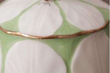 イギリスアンティーク　AYNSLEY(エインズレイ) バタフライ(蝶々)　グリーン　ティーセット(ティーポット、シュガーポット、クリーマー)