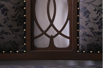 ラフジュ工房オリジナル　ナラ材　アンティークソファを再現した大正ロマン香る2人掛けソファ(1)