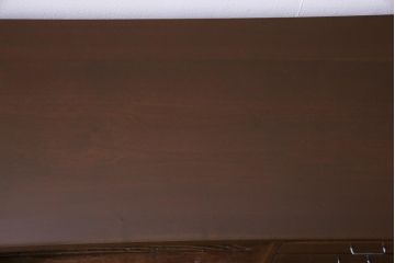 レトロ家具　昭和レトロ　樺(カバ)材　なめらかな質感のシンプルな引き出し付き文机(座机)