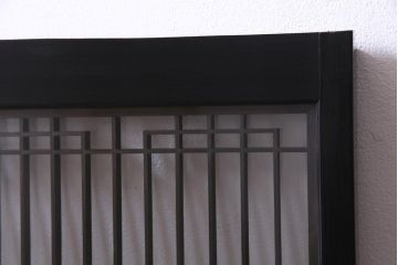 ラフジュ工房オリジナル　古い書院戸を活かした和モダンな脚付き戸棚(組子、収納棚)(1)