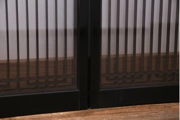 ラフジュ工房オリジナル　古い書院戸を活かした和モダンな脚付き戸棚(組子、収納棚)(1)