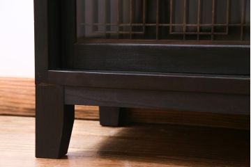 ラフジュ工房オリジナル　古い書院戸を活かした和モダンな脚付き戸棚(組子、収納棚)(2)
