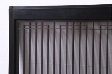 ラフジュ工房オリジナル　古い書院戸を活かした和モダンな脚付き戸棚(組子、収納棚)(2)