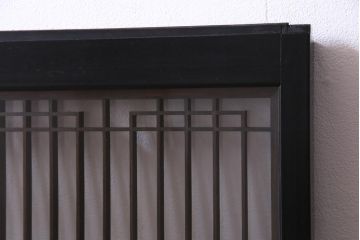 ラフジュ工房オリジナル　古い書院戸を活かした和モダンな脚付き戸棚(組子、収納棚)(2)