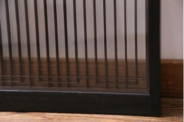 ラフジュ工房オリジナル　古い書院戸を活かした和モダンな脚付き戸棚(組子、収納棚)(2)