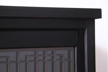 ラフジュ工房オリジナル　古い書院戸を活かした和モダンな脚付き戸棚(組子、収納棚)(2)