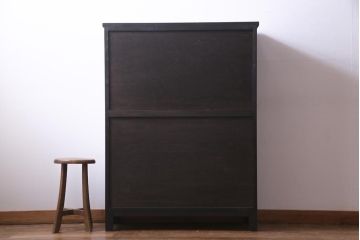 ラフジュ工房オリジナル　古い書院戸を活かした和モダンな脚付き戸棚(組子、収納棚)(2)