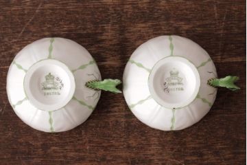 イギリスアンティーク　AYNSLEY(エインズレイ) バタフライ(蝶々)　カップ&ソーサー2客セット(洋食器)