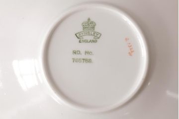 イギリスアンティーク　AYNSLEY(エインズレイ) バタフライ(蝶々)　カップ&ソーサー2客セット(洋食器)