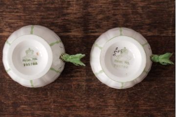 イギリスアンティーク　AYNSLEY(エインズレイ) バタフライ(蝶々)　デミタスカップ&ソーサー2客セット(洋食器)(1)