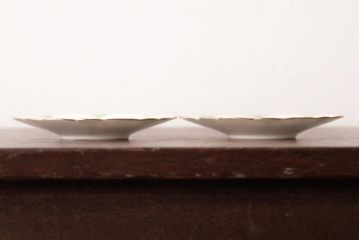 イギリスアンティーク　AYNSLEY(エインズレイ) バタフライ(蝶々)　デミタスカップ&ソーサー2客セット(洋食器)(1)