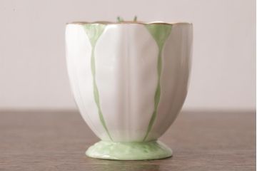 イギリスアンティーク　AYNSLEY(エインズレイ) バタフライ(蝶々)　デミタスカップ&ソーサー2客セット(洋食器)(2)