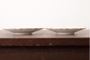 イギリスアンティーク　AYNSLEY(エインズレイ) バタフライ(蝶々)　デミタスカップ&ソーサー2客セット(洋食器)(2)