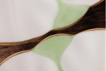 イギリスアンティーク　AYNSLEY(エインズレイ) バタフライ(蝶々)　デミタスカップ&ソーサー2客セット(洋食器)(2)