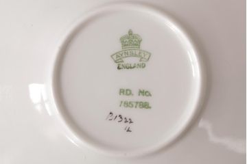 イギリスアンティーク　AYNSLEY(エインズレイ) バタフライ(蝶々)　デミタスカップ&ソーサー2客セット(洋食器)(2)