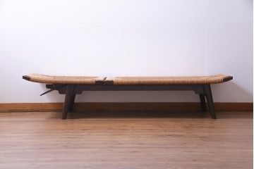 中古　美品　松本民芸家具　柳宗悦氏監修　#512型　ベンチ(長椅子、寝イス、寝椅子)(定価約48万円)(R-034131)