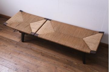 中古　美品　松本民芸家具　柳宗悦氏監修　#512型　ベンチ(長椅子、寝イス、寝椅子)(定価約48万円)(R-034131)