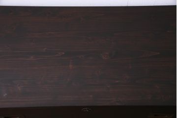 アンティーク家具　和製アンティーク　鉄脚付リメイク　銅金具　総桐材の上質な箪笥リビングボード(ローボード、チェスト、和タンス、桐箪笥、桐たんす)(1)