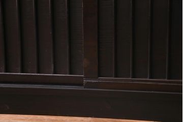 ラフジュ工房オリジナル　透かし彫りが上品な引き戸のリメイク収納棚(戸棚)